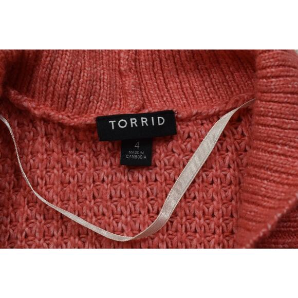 Torrid Pink Plus Size 4 Open Front Longline Duster Cardigan Sweater - Picture 8 of 8